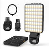 Luz de relleno LED magnética para selfies de 128 LED para videoconferencias, transmisión en vivo, cámaras, teléfonos y computadoras portátiles (negra)