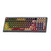 Teclado mecánico LANGTU T98 con Bluetooth, inalámbrico y con cable, triple modo, intercambiable en caliente, con N teclas intercambiables, estilo: interruptor de cristal rojo Pupil Hacker, 10 000 mAh