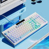 Teclado mecánico para juegos LANGTU L102 con cable de 1,5 m y luz RGB (azul cielo)