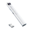 Puntero láser remoto recargable con pantalla digital, RF 2,4 GHz, alcance de control de 100 m (S5 blanco)