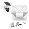 Soporte de esquina de acero inoxidable para cámara de seguridad Eufy SoloCam S340 / Reolink Trackmix / TP-Link Tapo C425 / C500 (blanco)