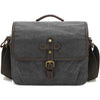 Bolsa de lona encerada para cámara con divisores ajustables para fotografía DSLR y viajes, talla L, gris oscuro