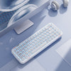 Teclado inalámbrico MOFii 711 Pearl semitransparente con triple modo Bluetooth y retroiluminación RGB (blanco)