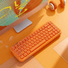 Teclado inalámbrico MOFii 711 Pearl semitransparente con triple modo Bluetooth y retroiluminación RGB (naranja)