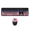 MOFii Sweet - Juego de teclado y ratón inalámbricos de carga dual con Bluetooth 2.4G mejorado (rosa baya)