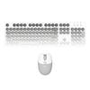 MOFii Sweet - Juego de teclado y ratón inalámbricos de carga dual con Bluetooth 2.4G mejorado (gris y blanco)