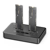 Carcasa para disco duro Blueendless SD07 M.2 de doble bahía NVMe, clonación sin conexión. Especificaciones: Sin luz RGB (enchufe de la UE).