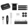 ENLEE - Kit de reparación de llaves de trinquete para bicicleta (10 piezas), multifunción, para reparación de neumáticos, herramientas de emergencia (negro)