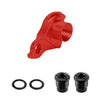 Patilla de cambio ENLEE EL-CNC3 UDH para bicicleta con eje pasante (rojo)