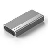 Carcasa portátil Blueendless M280U4C USB4 para disco duro con interruptor y ventilador. Carcasa para unidad SSD externa M.2 NVMe de estado sólido (gris plateado).