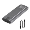 Carcasa para disco duro portátil Blueendless M.2 de doble protocolo NVMe/SATA, carcasa universal de aleación de aluminio para SSD, estilo rayado, con cable USB tipo C.