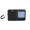 Radio portátil W-913 de doble potencia con puntero, radio multibanda FM/AM/SW1-7 (negra)