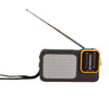 Radio portátil W-916 con luz de lectura, radio FM/AM de doble banda (gris)