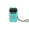 Radio portátil W-213 FM/AM con puntero y doble potencia, con clip y linterna (azul)