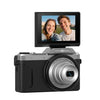 Cámara de vlogueo D27 4K con 64 MP, zoom óptico 6x, pantalla giratoria de 180 grados y conectividad wifi (negra)