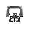Soporte plegable 2 en 1 para portátil y tableta, con soporte para teléfono, ajustable y ergonómico para escritorio (negro)