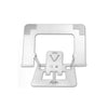 Soporte plegable 2 en 1 para portátil y tableta, con soporte para teléfono, ajustable y ergonómico para escritorio (plateado)