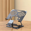Soporte plegable 2 en 1 para portátil y tableta con soporte para teléfono (negro)