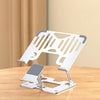 Soporte plegable 2 en 1 para portátil y tableta con soporte para teléfono (plateado)