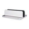 Soporte vertical ajustable de aleación de aluminio para portátil, organizador de escritorio que ahorra espacio (plateado)