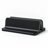 Soporte vertical ajustable de aleación de aluminio para portátil, organizador de escritorio que ahorra espacio (negro)