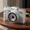 M11 3 Inch 4K Retro HD Camera Student CCD Digital Point-And-Shoot Camera(White)