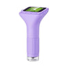 H375 2 Inch IPS Screen Manual Focus Microscope Rechargeable Kids Microscope With Light(Purple)