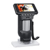 Microscopio electrónico portátil digital de mano HD H013 de 2,8 pulgadas, recargable, para niños, con luz (negro)
