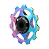 WEST BIKING YP0719490 Rueda Jockey para Bicicleta con Rodamientos Metálicos Rueda Jockey para Cambio Trasero de Bicicleta de Carretera, Especificación: 11T Colorida