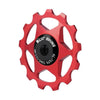 WEST BIKING YP0719490 Rueda Jockey para Bicicleta con Rodamientos Metálicos, Desviador Trasero para Bicicleta de Carretera, Especificación: 13T Rojo