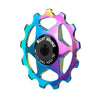 WEST BIKING YP0719490 Rueda Jockey para Bicicleta con Rodamientos Metálicos Rueda Jockey para Desviador Trasero de Bicicleta de Carretera, Especificación: 13T Colorido
