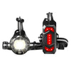 Luz de ciclismo WEST BIKING YP0701499, luz de advertencia de pecho de alto brillo (negra)
