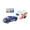 Mini coche RC de aleación con luces, escala 1:64, modelo de coche de juguete simulado, especificación: 5501 azul, con caja para colgar.