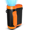 Ventilador portátil de alta velocidad para colgar en el cuello, de mano, para exteriores, mini ventilador USB de escritorio (naranja)