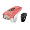 SMILING SHARK QX-D435A - Faro delantero para bicicleta infantil con sensor de luz, pantalla digital, linterna portátil con bocina (rosa)