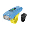 SMILING SHARK QX-D435A - Faro delantero para bicicleta infantil con sensor de control de luz, pantalla digital, linterna portátil con bocina (azul)