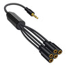 Cable adaptador auxiliar para auriculares de 3,5 mm para portátil. Especificaciones: 1 a 5.