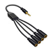 Cable adaptador auxiliar para auriculares de 3,5 mm para portátil. Especificaciones: 1 a 4.