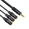 Cable adaptador auxiliar para auriculares de 3,5 mm para portátil. Especificaciones: 1 a 3.