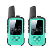 2 mini walkie-talkies inalámbricos de largo alcance para padres e hijos, enchufe estadounidense (verde)