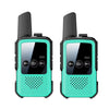 Mini walkie-talkie inalámbrico de largo alcance para padres e hijos, color: 2 unidades verdes (enchufe del Reino Unido).