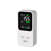 Detector de gas enchufable 4 en 1: monóxido de carbono, gases combustibles, monitor de temperatura y humedad con alta sensibilidad y alarma, enchufe estadounidense (blanco).