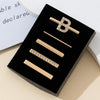 5 piezas/juego Anillos decorativos para correas, accesorios con dijes de letras para correas, Estilo: B