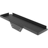 Estante organizador detrás del monitor con soporte VESA, bandeja de almacenamiento oculta para mini PC, auriculares y altavoces (negro).