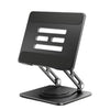 Soporte metálico giratorio y ajustable en altura para tablet de 16 pulgadas, soporte de refrigeración para juegos de escritorio (negro)