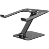 Soporte vertical plegable de aleación de aluminio para portátil con refrigeración integrada y altura ajustable (negro)