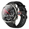 Reloj inteligente con ranura para tarjeta SIM global 4G y cámara giratoria para llamadas/fotos (negro, 3+32 GB).