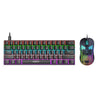 iMICE MK-X30 Teclado y ratón mecánicos para juegos con cable de 1,5 m, personalizables con iluminación RGB (Negro)
