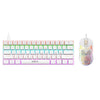 iMICE MK-X30 Teclado y ratón mecánicos para juegos con cable de 1,5 m, personalizables con iluminación RGB (Blanco)