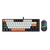 Teclado y ratón mecánico para juegos con cable iMICE MK-X20 con iluminación RGB ajustable (negro, blanco y naranja)